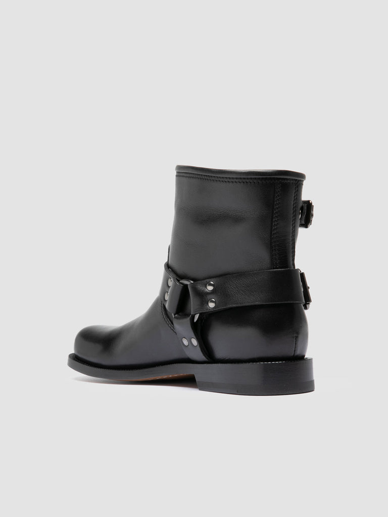 EMERALD 016 - Black Leather Pull-On Boots