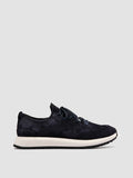 ENTIRE 001 - Navy Suede Low Top Sneakers - 0