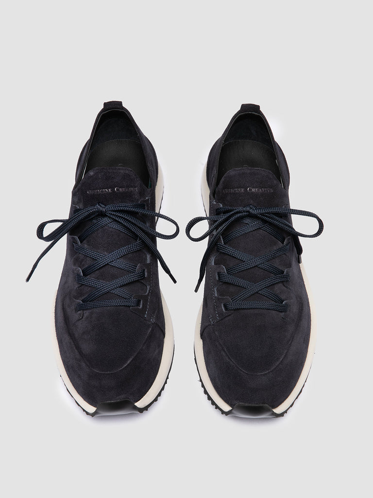 ENTIRE 001 - Navy Suede Low Top Sneakers