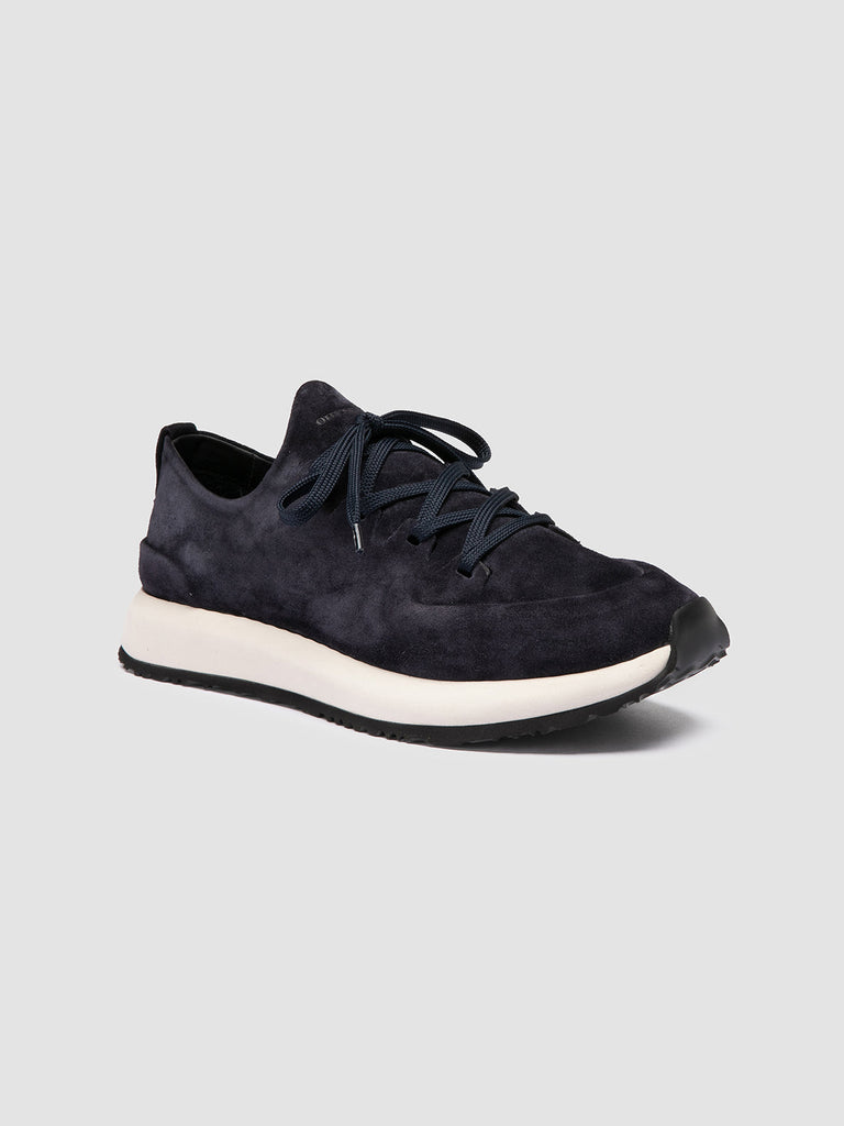 ENTIRE 001 - Navy Suede Low Top Sneakers