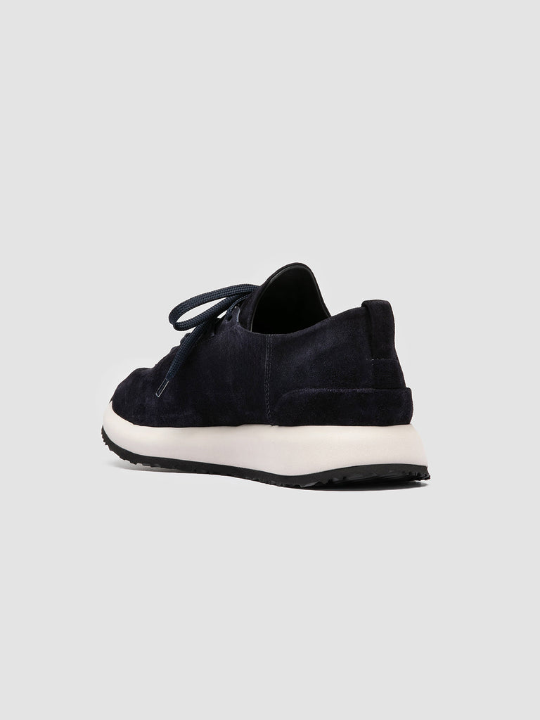 ENTIRE 001 - Navy Suede Low Top Sneakers