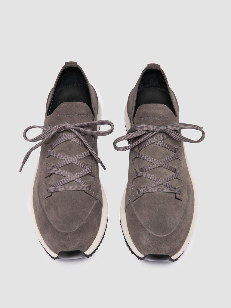 ENTIRE 001 - Grey Suede Low Top Sneakers