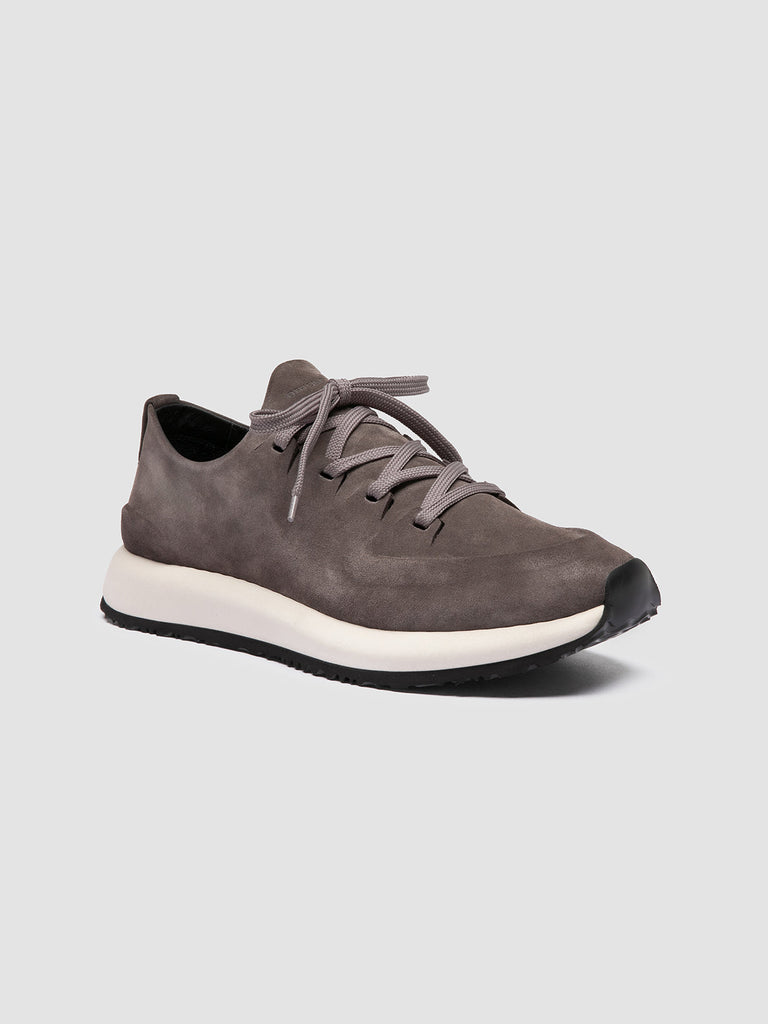 ENTIRE 001 - Grey Suede Low Top Sneakers