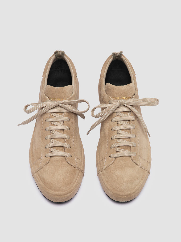 ESSENCE 001 - Beige Suede Low Top Sneakers