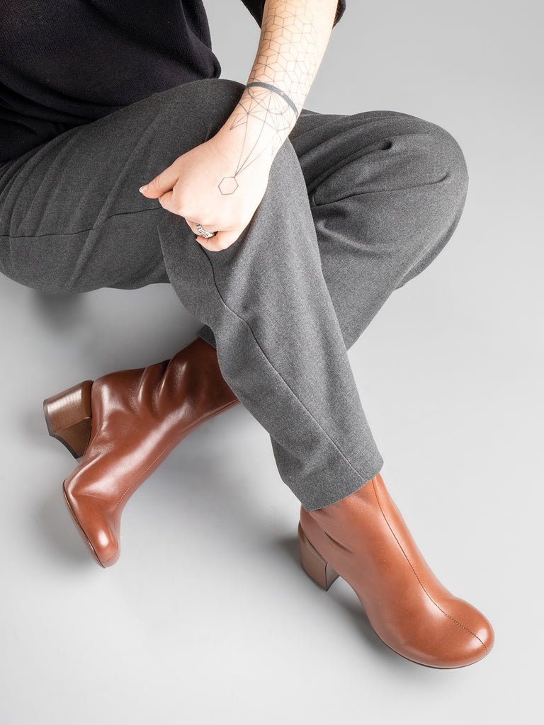 ETHEL 004 Guanteria Nero - Black Nappa leather Ankle Boots Women Officine Creative - 6