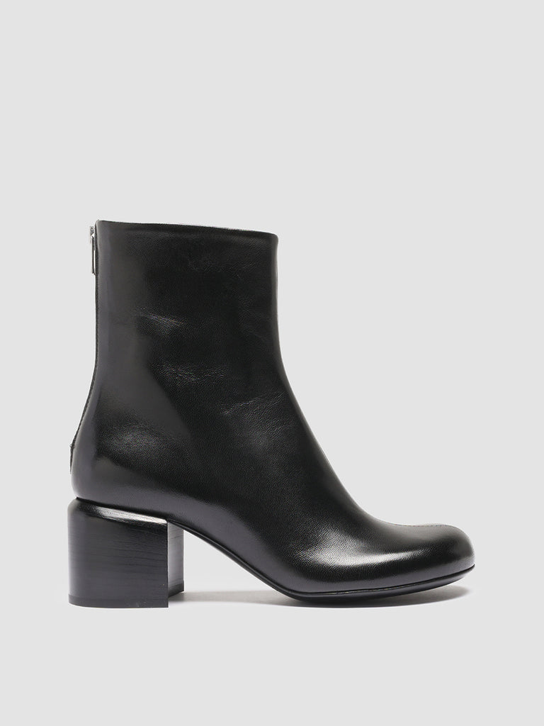 ETHEL 004 - Black Nappa leather Ankle Boots
