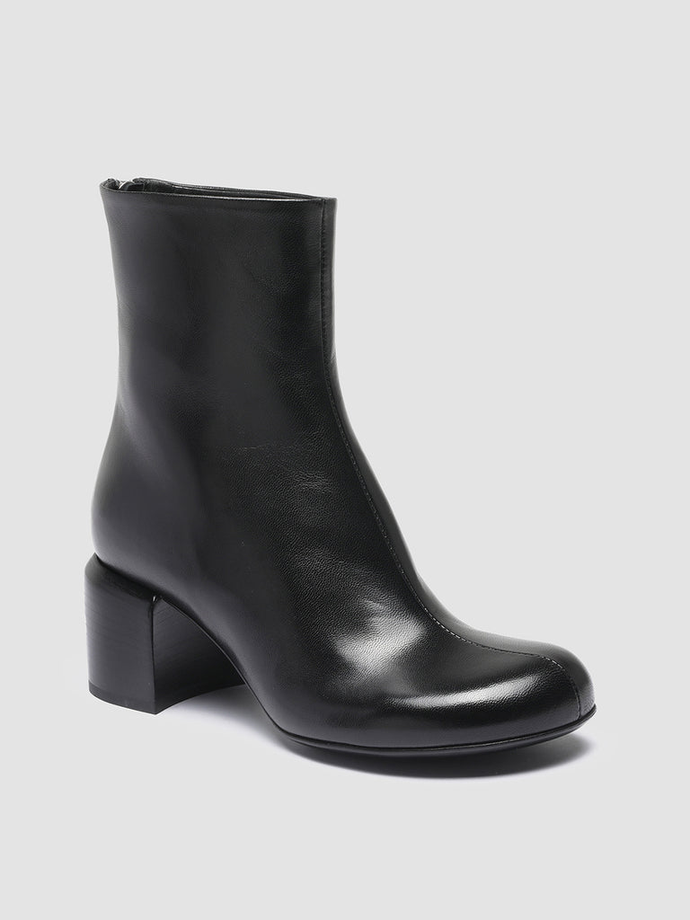 ETHEL 004 Guanteria Nero - Black Nappa leather Ankle Boots Women Officine Creative - 4