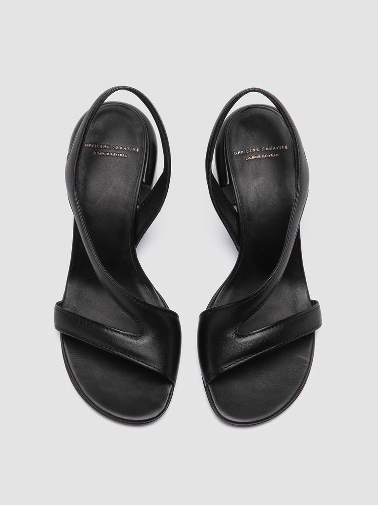 ETHEL 023 Nero - Black Leather Sandals Women Officine Creative - 2