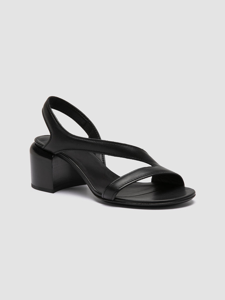 ETHEL 023 Nero - Black Leather Sandals Women Officine Creative - 3