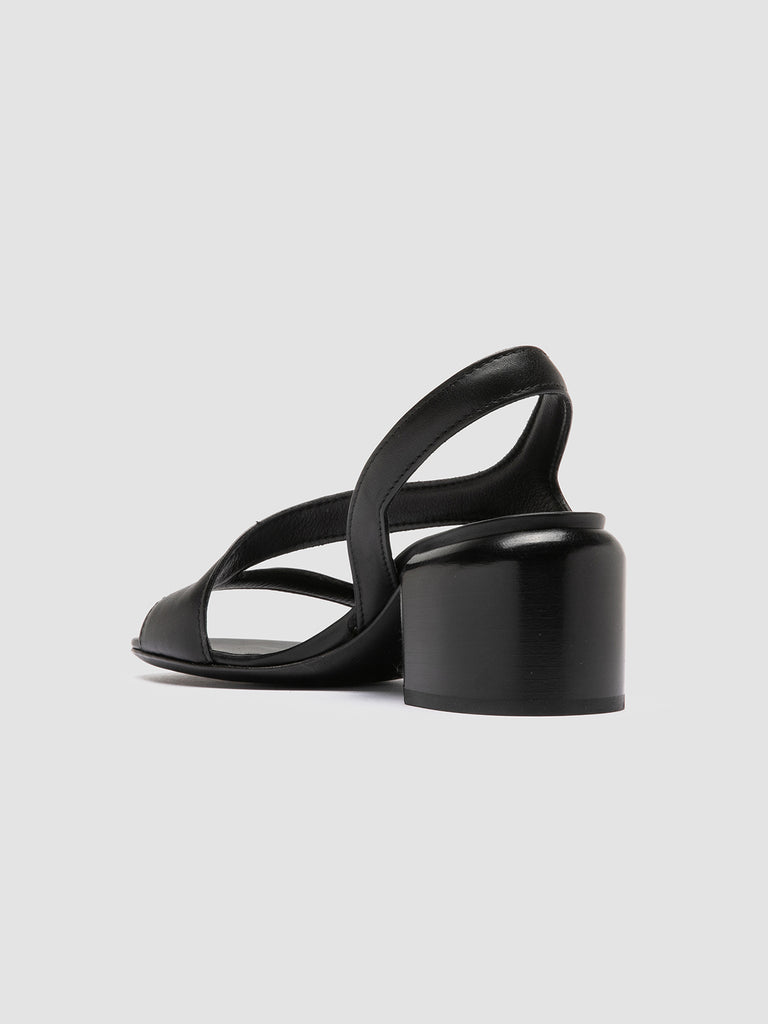 ETHEL 023 Nero - Black Leather Sandals Women Officine Creative - 4