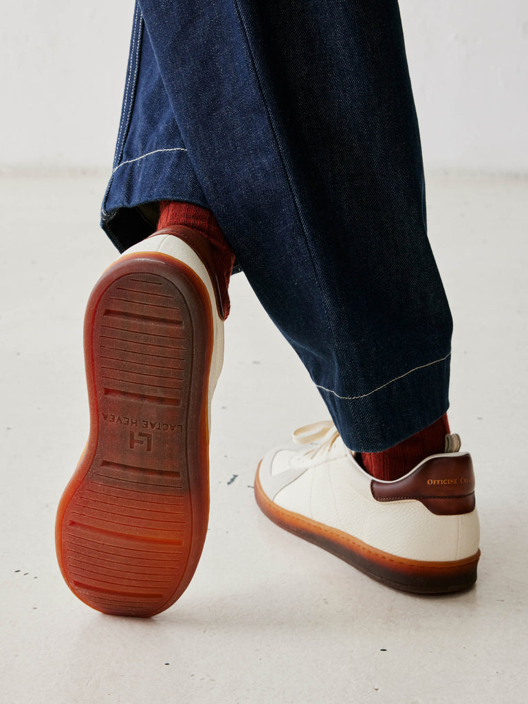 MILITIA 001 - White Leather Low Top Sneakers