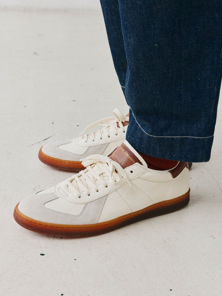 MILITIA 001 - White Leather Low Top Sneakers
