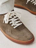 MILITIA 002 - Taupe Suede and Leather Low Top Sneakers - 6