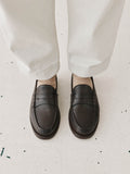 BALFRON FLEXI 001 - Dark Brown Leather Penny Loafers - 6