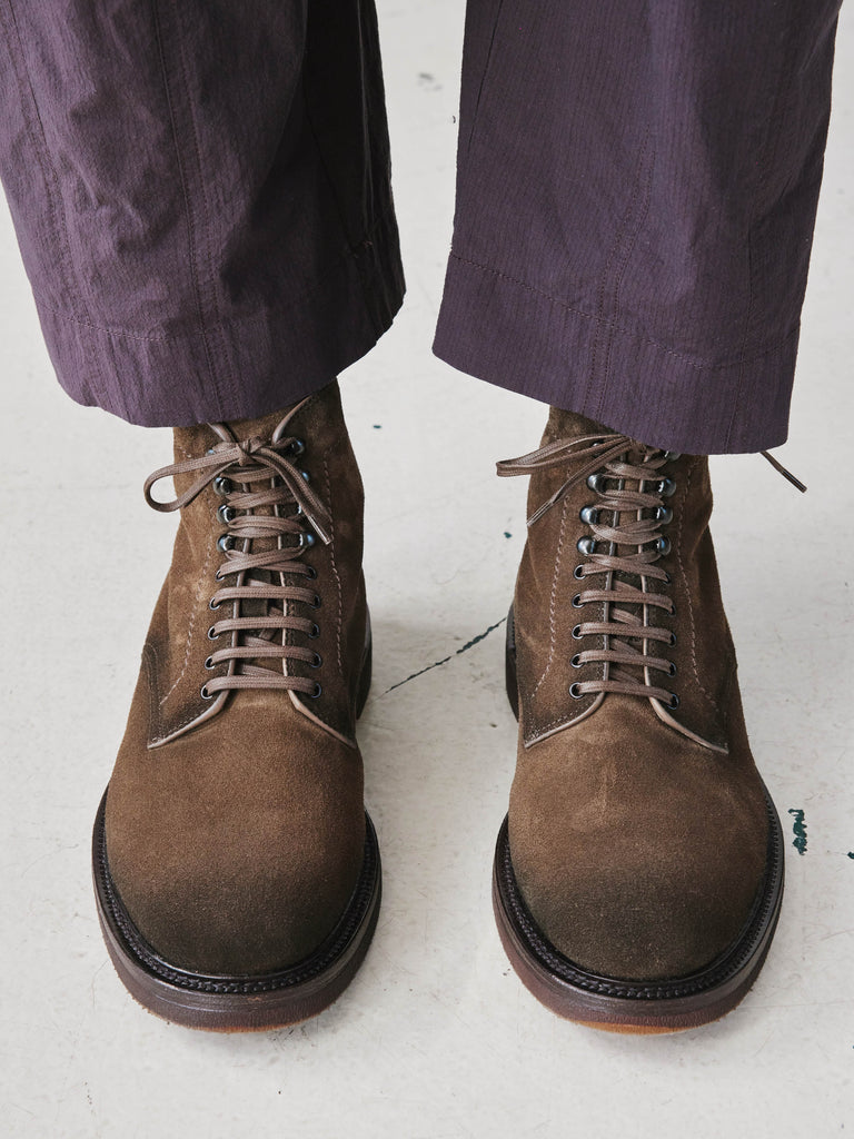 HOPKINS FLEXI 203 - Taupe Suede Lace-up Boots