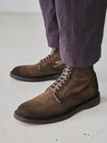 HOPKINS FLEXI 203 - Taupe Suede Lace-up Boots - 6