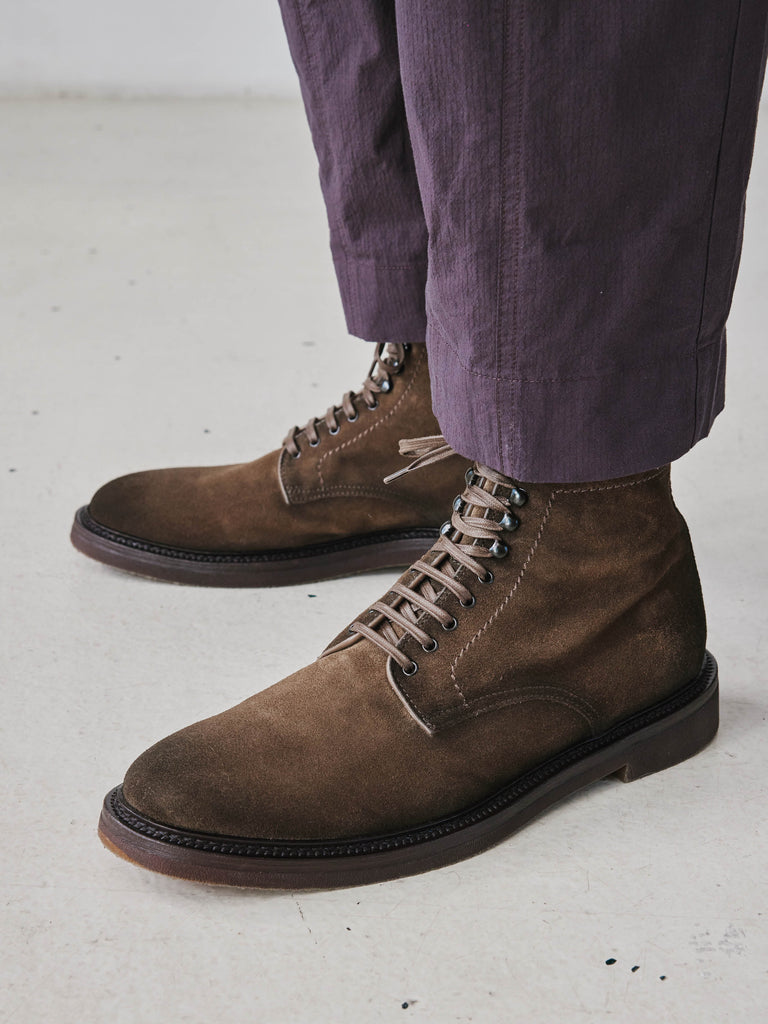 HOPKINS FLEXI 203 - Taupe Suede Lace-up Boots