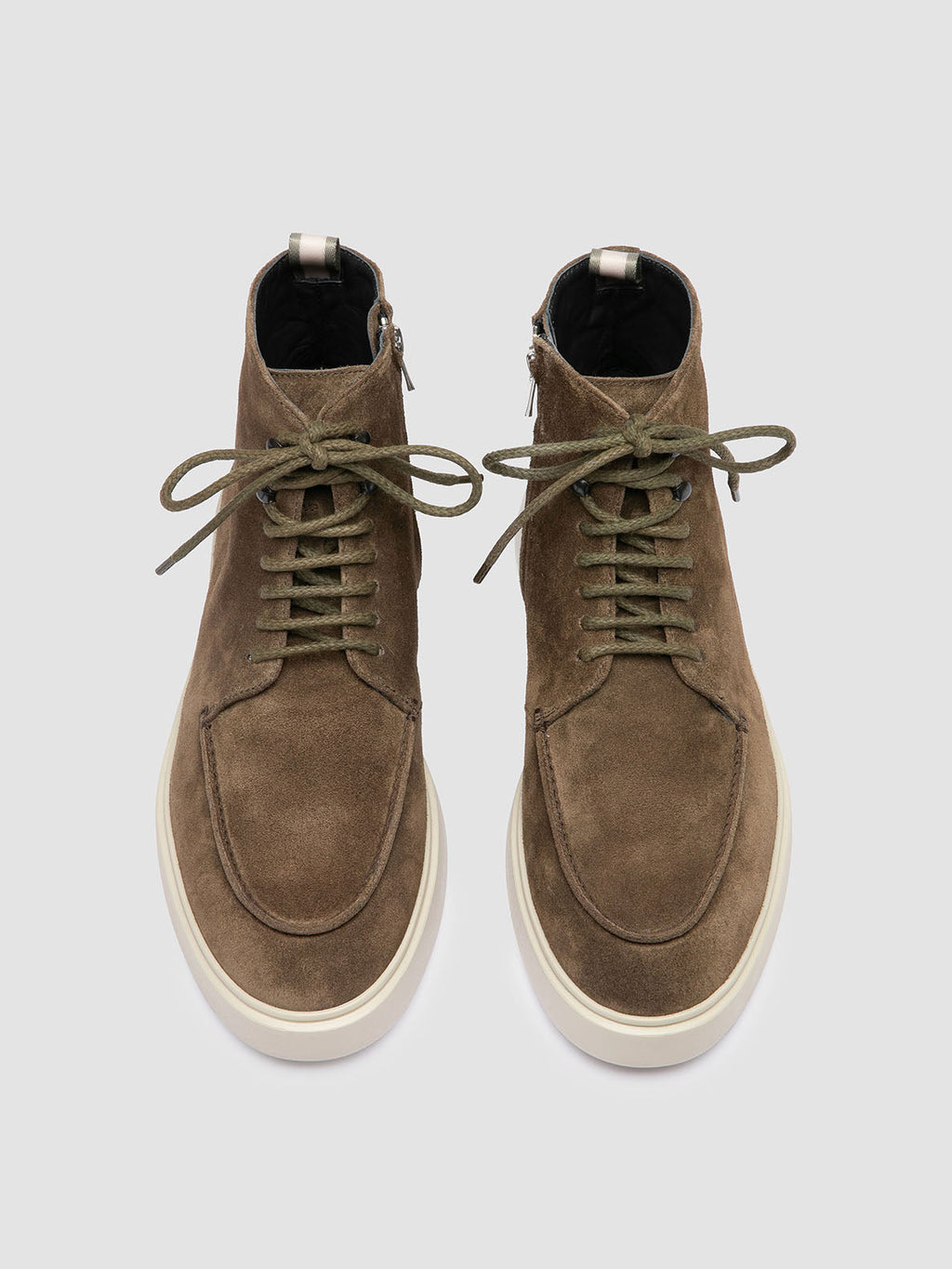 FRAME 004 - Taupe Suede Lace-up Boots - 1
