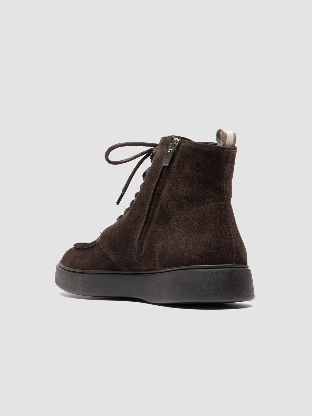 FRAME 004 - Dark Brown Suede Lace-up Boots - 3