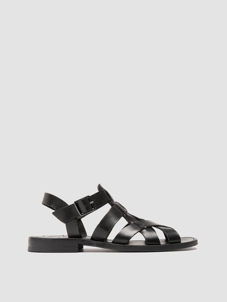 GANEMA 105 - Black Leather Sandals