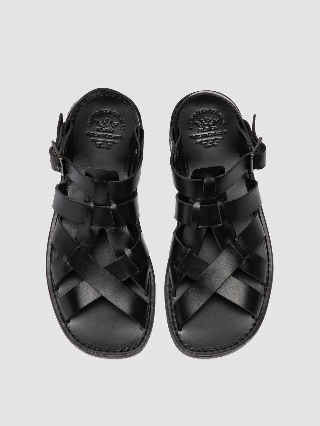 GANEMA 105 - Black Leather Sandals