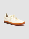 GINNASIO 001 - White Leather Sneakers - thumb image 3,side view