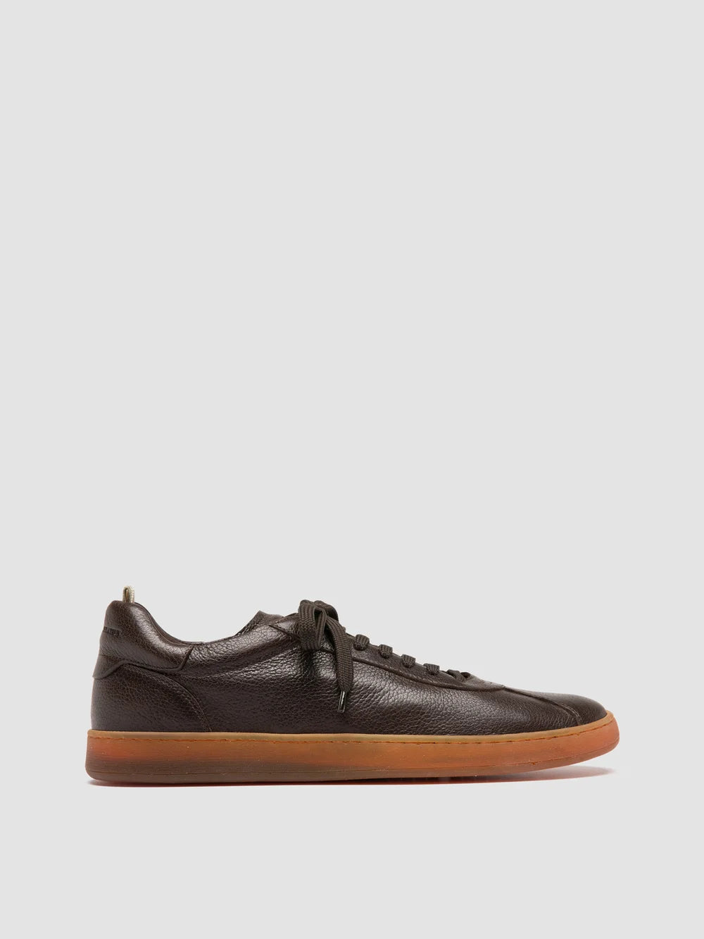 GINNASIO 001 - Dark Brown Leather Sneakers - image 1,side view