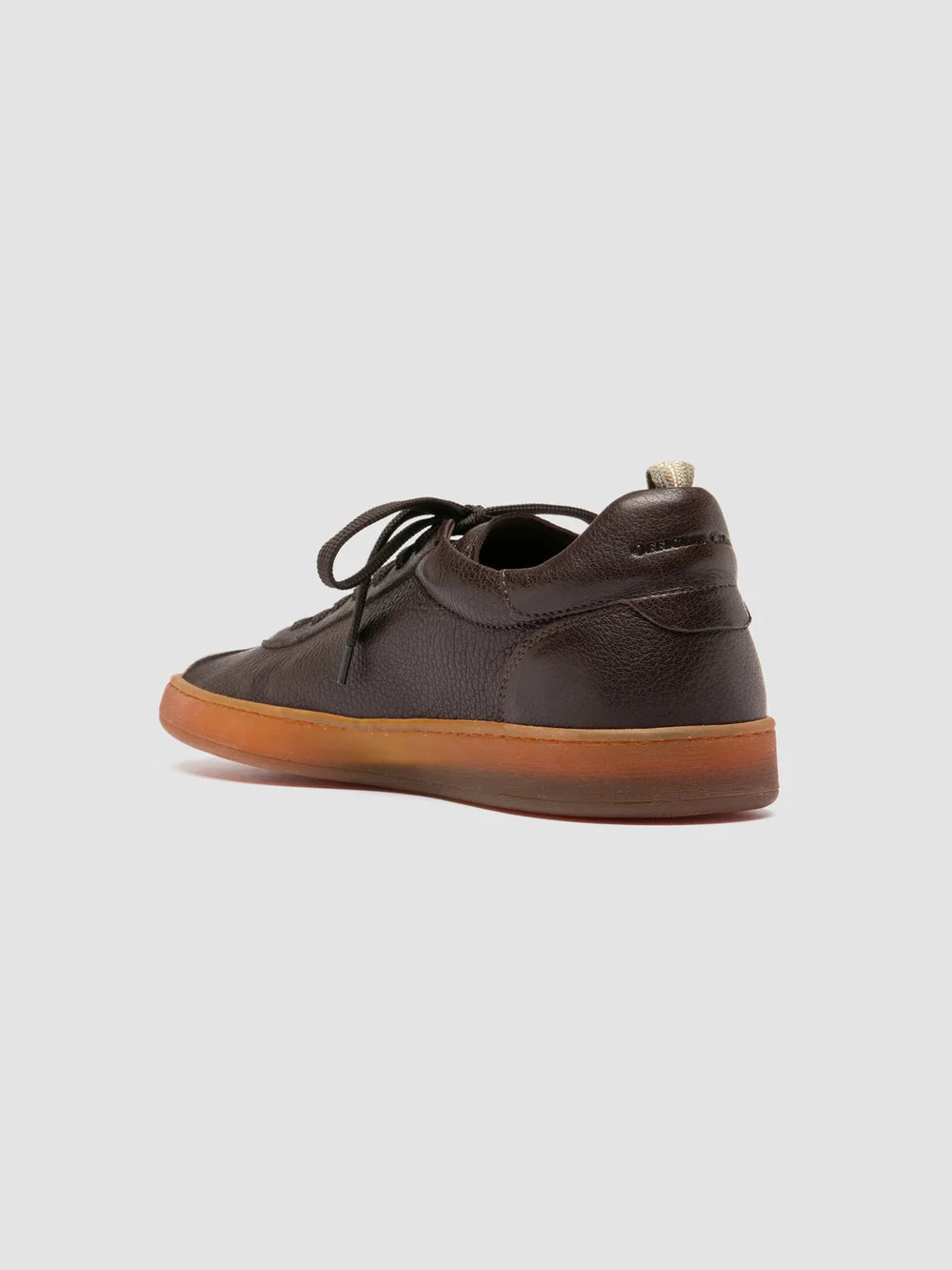 GINNASIO 001 - Dark Brown Leather Sneakers - image 4,side view