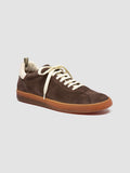 GINNASIO 001 - Brown Leather and Suede Sneakers - thumb image 3,side view