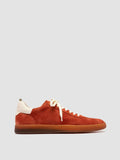 GINNASIO 001 - Red Leather and Suede Low Top Sneakers - thumb image 1,side view