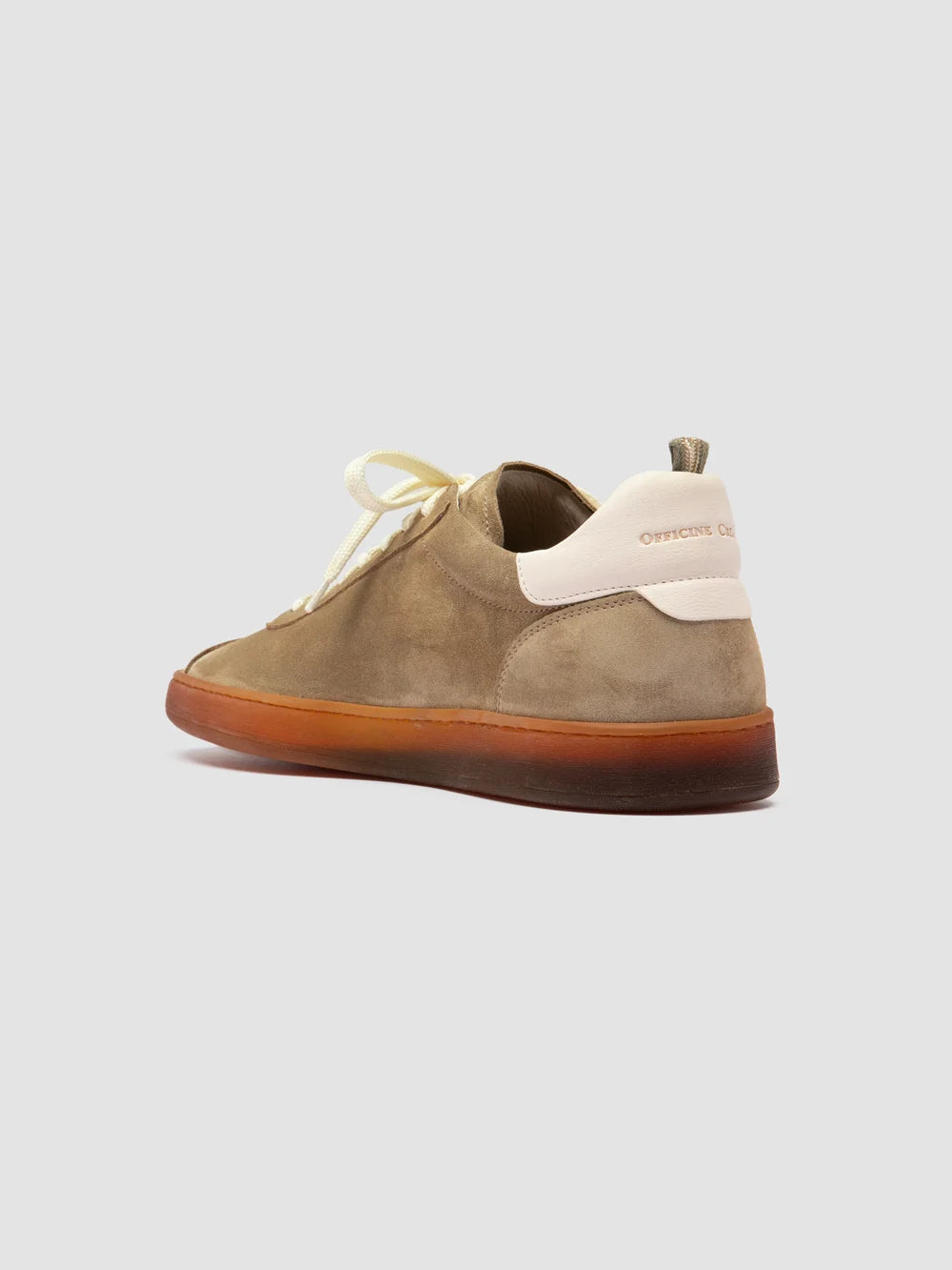 GINNASIO 001 - Light Brown Leather and Suede Sneakers - image 4,side view