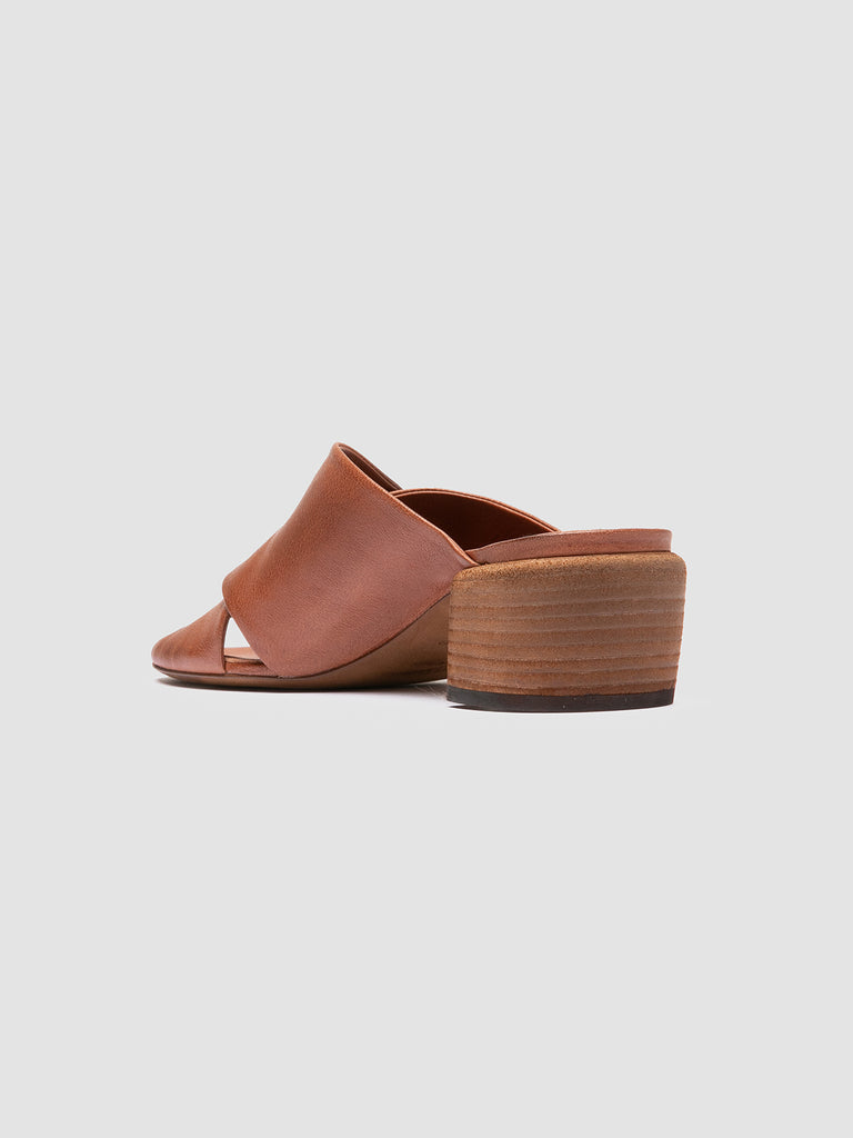 HADRY 007 - Brown Leather Slide Sandals