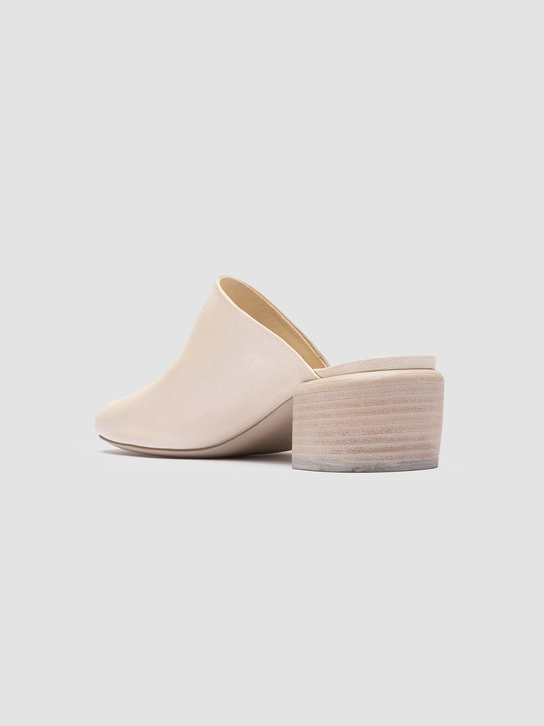 HADRY 008 - White Leather Slide Sandals