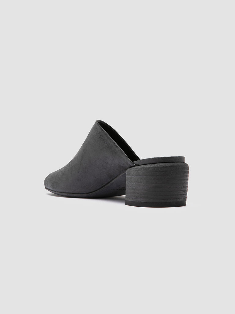 HADRY 008 - Black Leather Slide Sandals