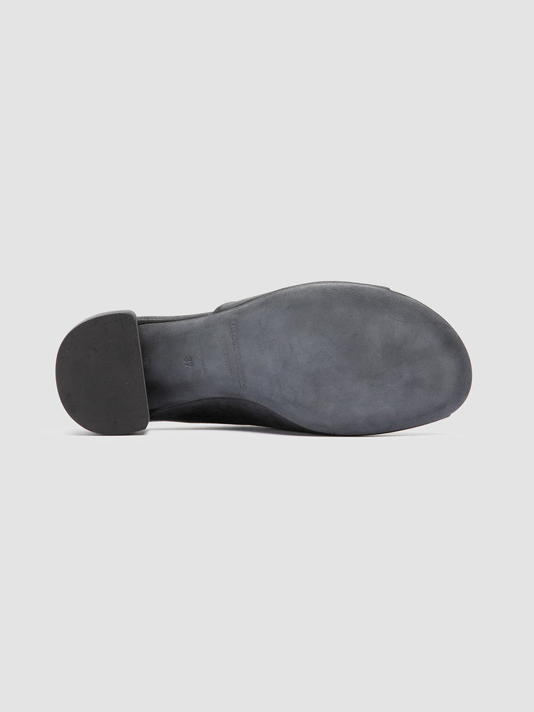 HADRY 008 - Black Leather Slide Sandals