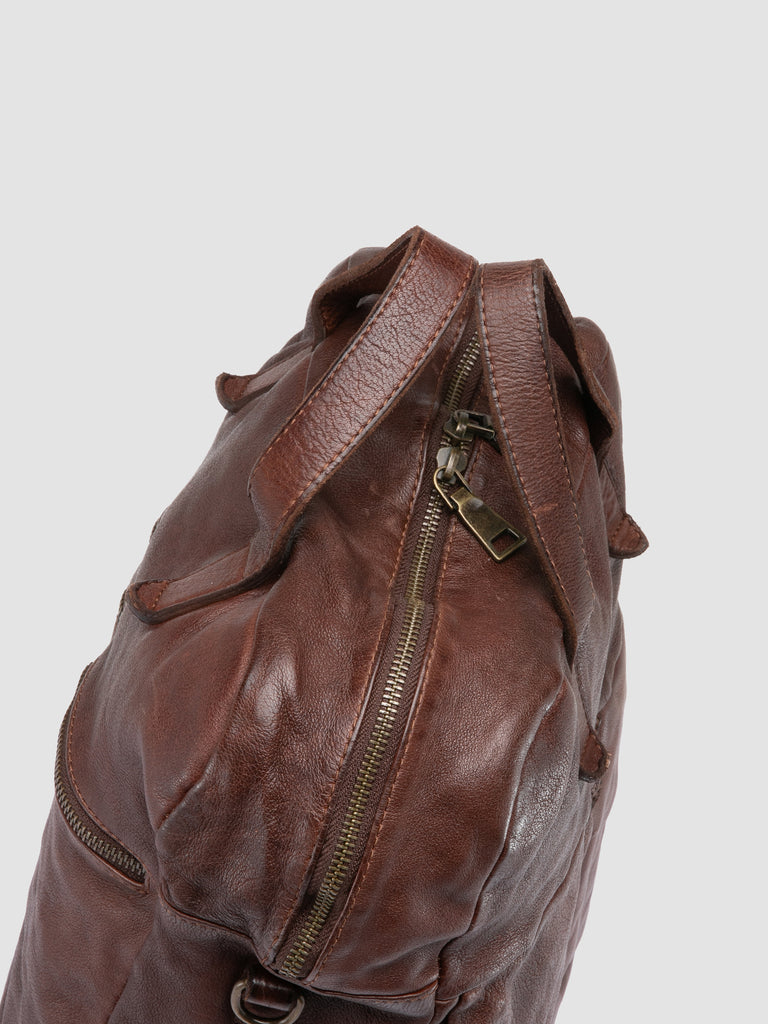 HELMET 041 Cigar - Brown Leather Tote Bag
