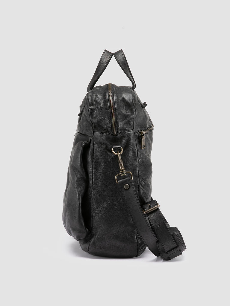 HELMET 041 Nero - Black Leather Tote Bag