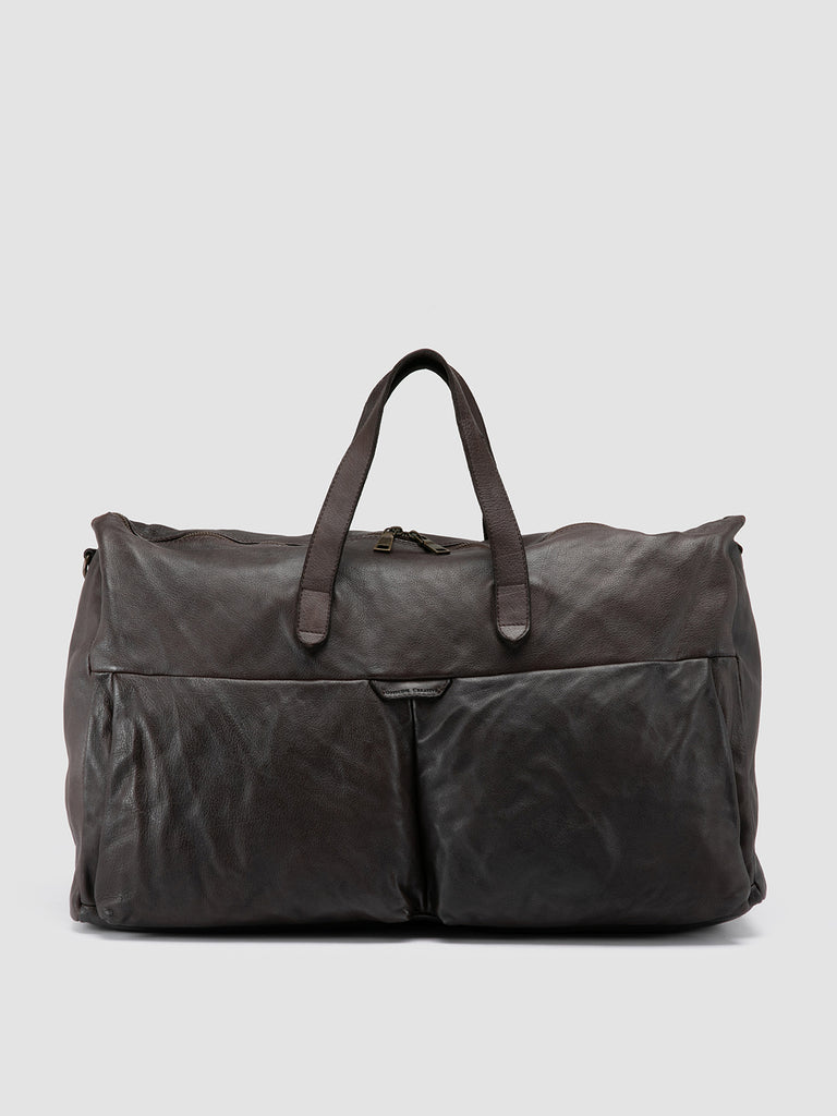 HELMET 043 Ebano - Brown Leather Weekend Bag