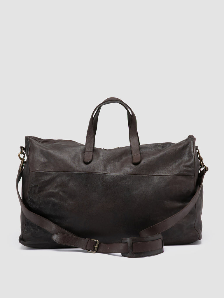 HELMET 043 Ebano - Brown Leather Weekend Bag