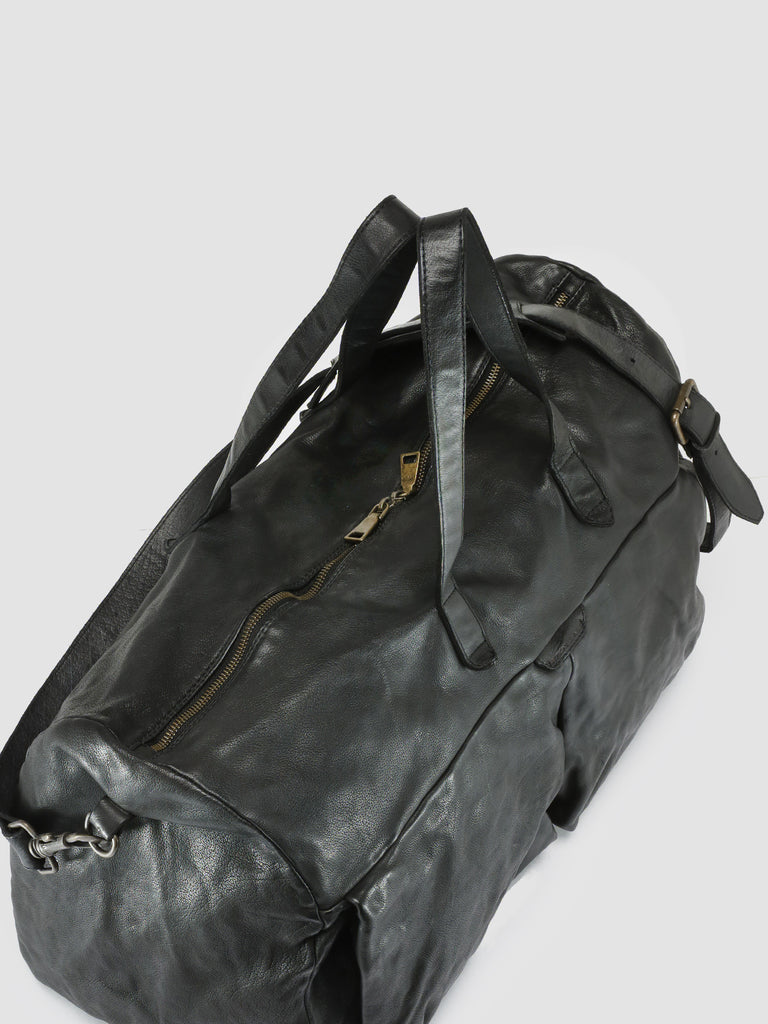 HELMET 043 Nero - Black Leather Weekend Bag