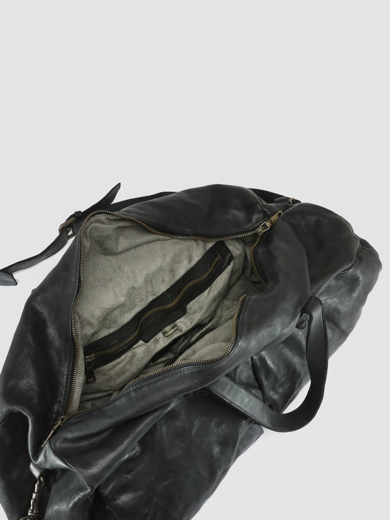 HELMET 043 Nero - Black Leather Weekend Bag Officine Creative - 8