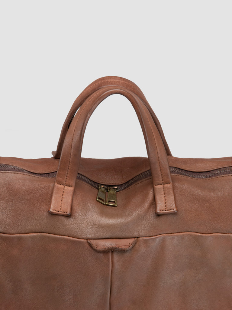 HELMET 044 - Brown Leather Weekender