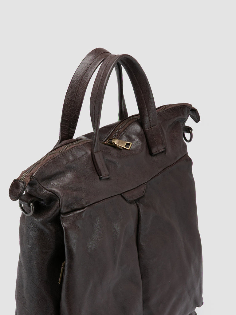 HELMET 045 - Brown Leather Tote Bag