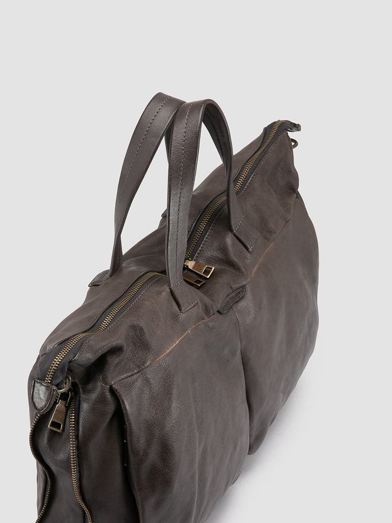 HELMET 046 - Grey Leather Briefcase-hover