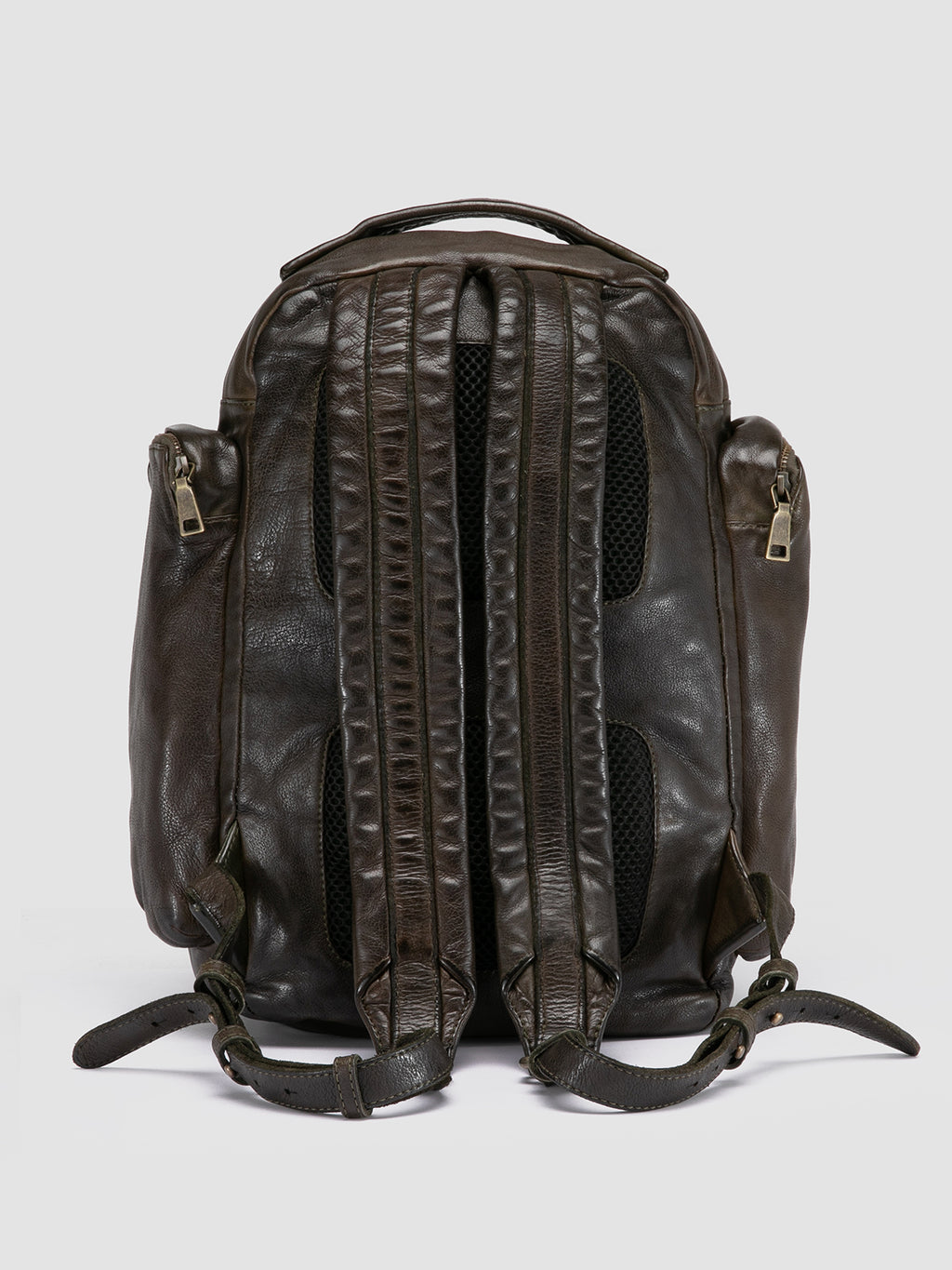 HELMET 047 - Green Leather Backpack Men Officine Creative - 4