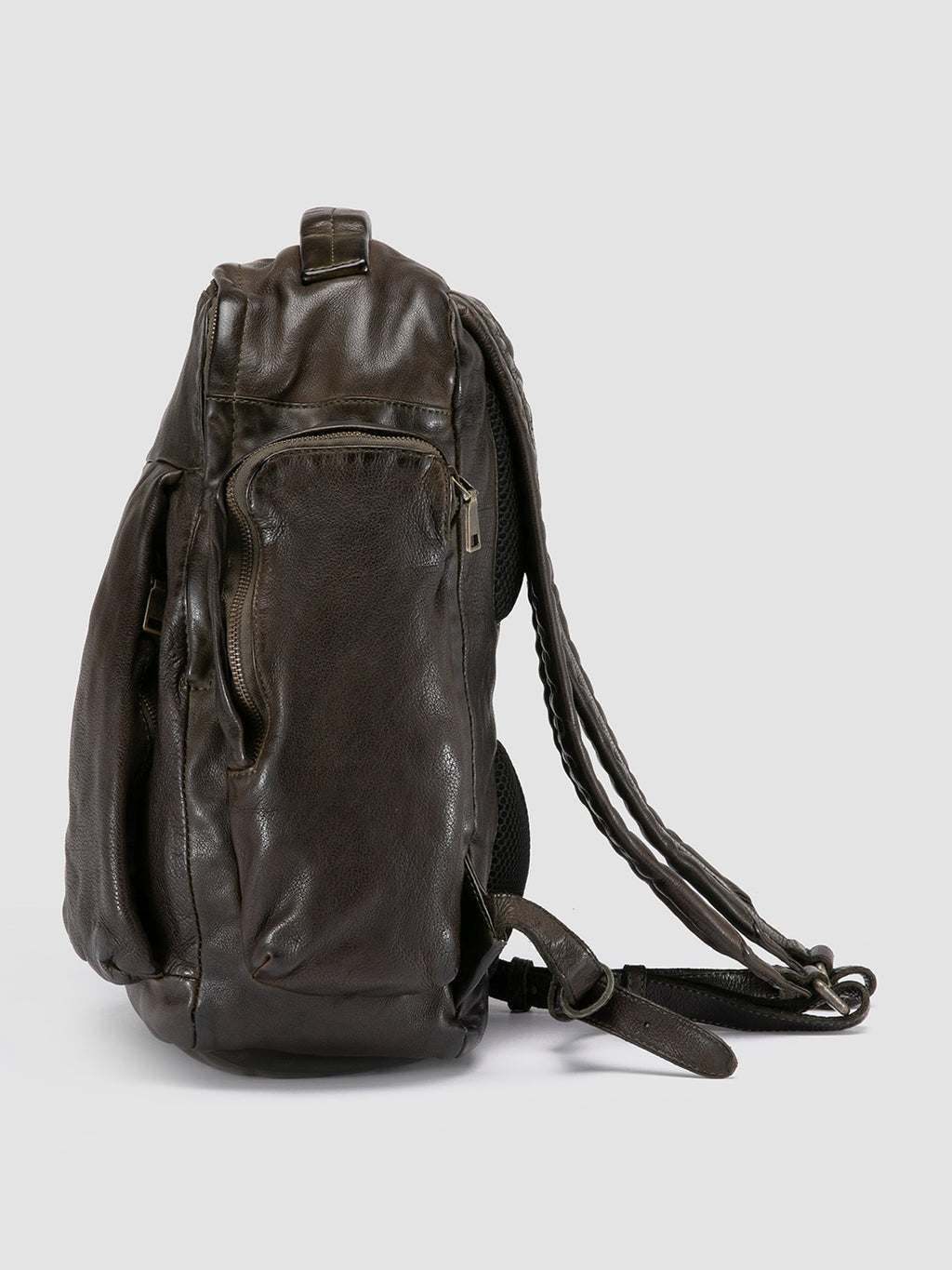 HELMET 047 - Green Leather Backpack Men Officine Creative - 5