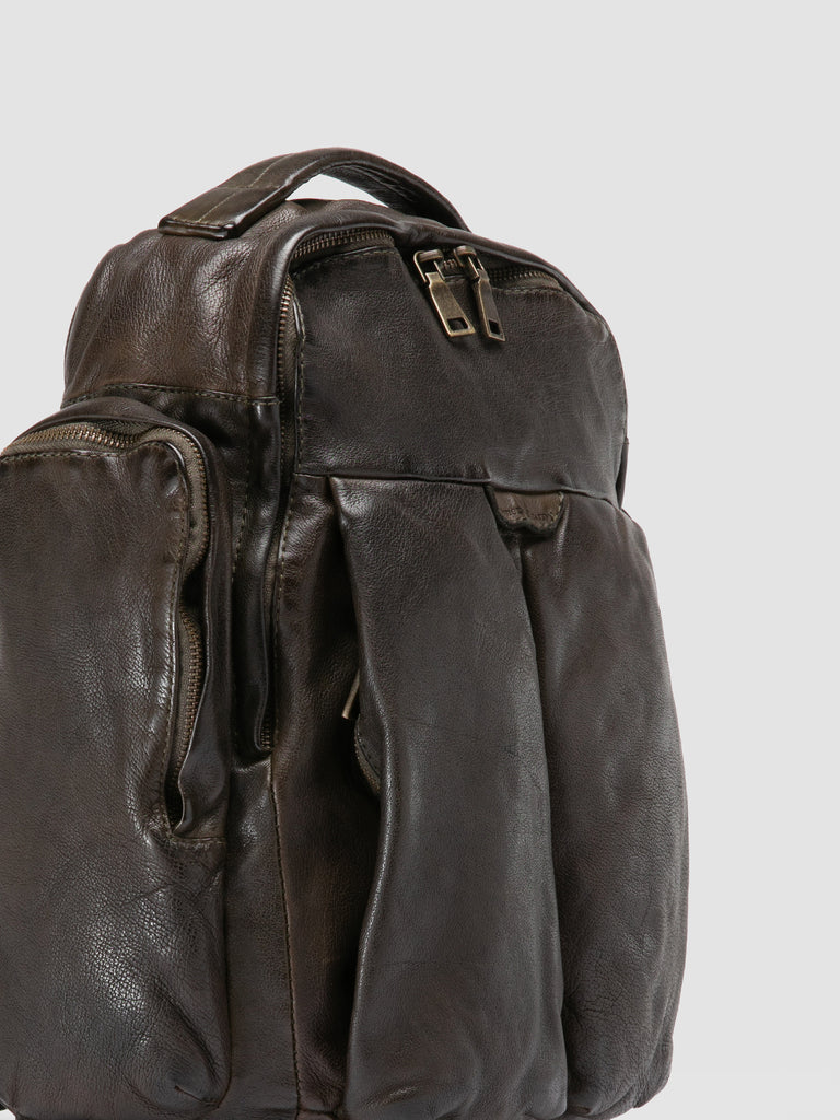 HELMET 047 Safari - Green Leather Backpack