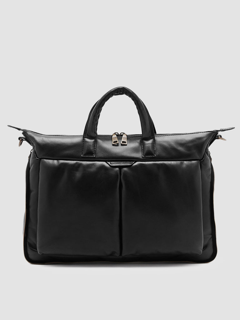 HELMET 33 Nero - Black Leather Weekend Bag