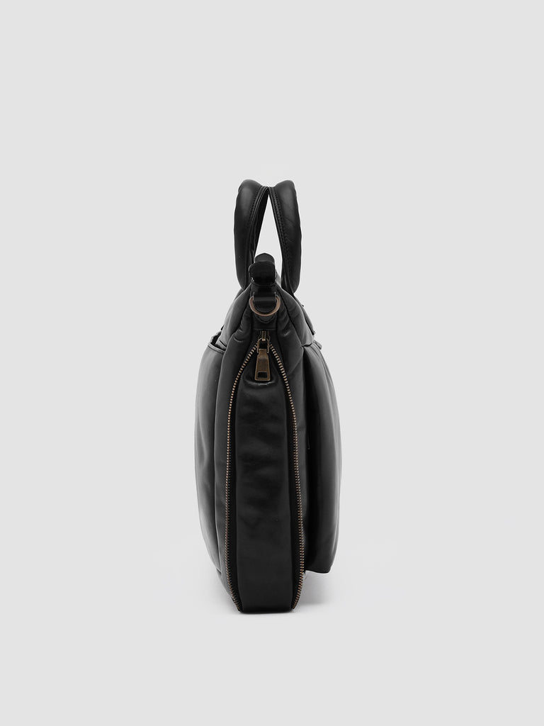 HELMET 33 Nero - Black Leather Weekend Bag Officine Creative - 5