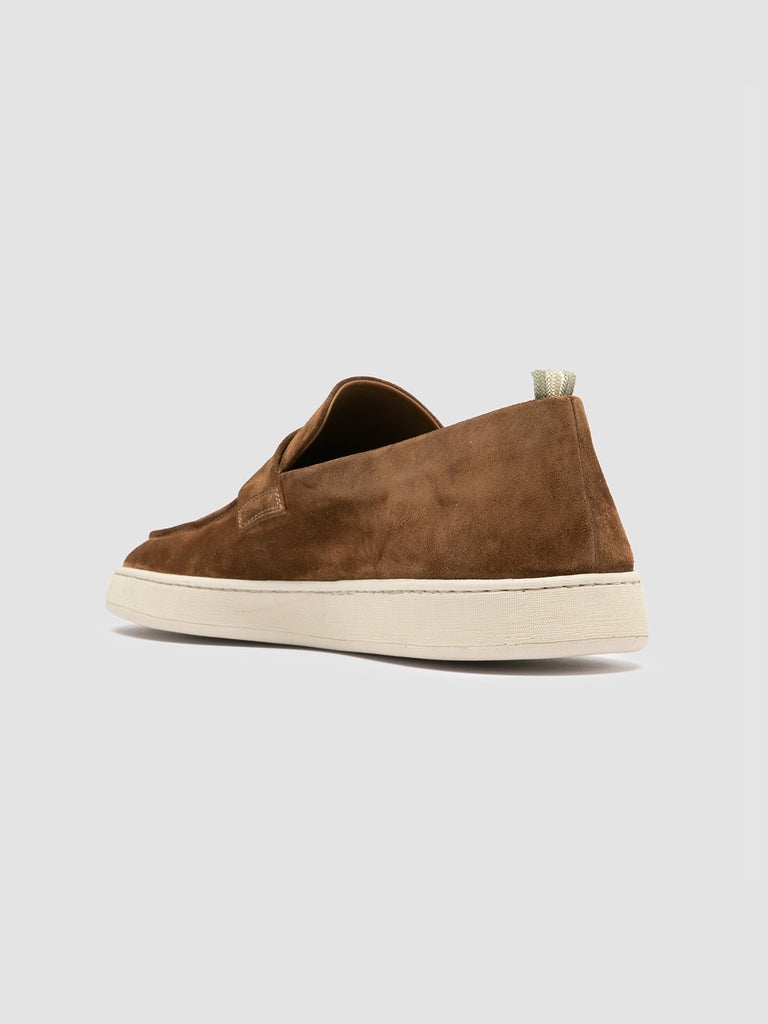 HERBIE 001 - Dark Brown Suede Penny Loafers